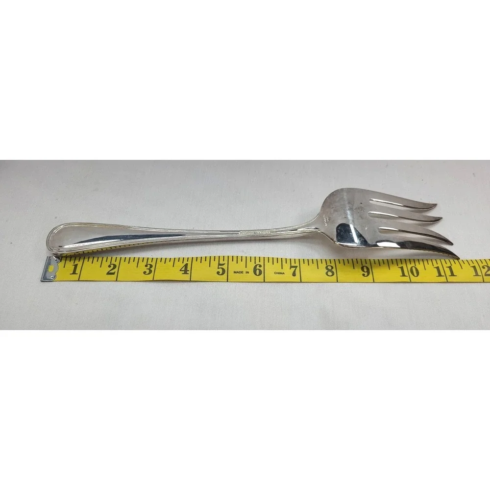 Gorham Heritage Cold‎ Meat Serving Fork Silver Plated Made in Italy 11½